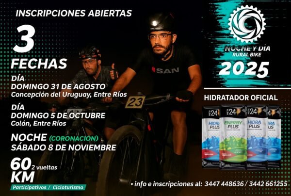 Noche y Día Rural Bike 2025 – 3 fechas en Entre Ríos